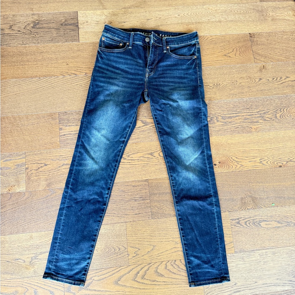 American Eagle Outfitters Dark Blue Men Jeans 31x32 skinny